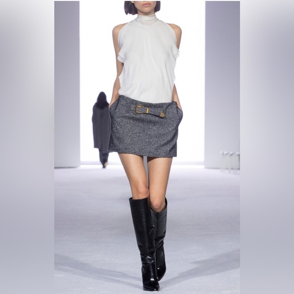 BRANDON MAXWELL The Ilana Layered 100% Silk Top in Ivory NWT - Picture 4 of 10